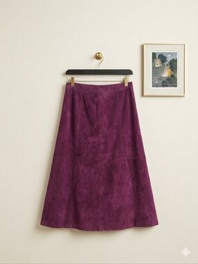 Vintage Chadwicks Berry Suede A Line Skirt Size 14